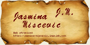 Jasmina Miščević vizit kartica